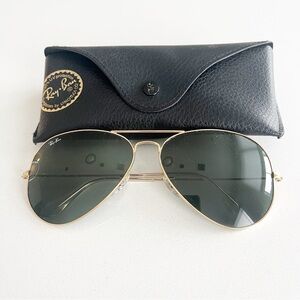 Ray-Ban Aviator Gold Frame Green Lens Sunglasses Classic